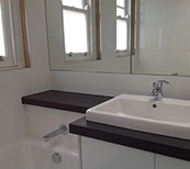 Concrete benchtop and basin