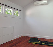 A photo inside new studio over garage