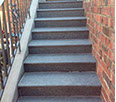Concrete stairs with granite pavers