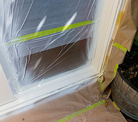 Window rot repair after being painted