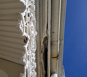 Rotten fasia and rusty gutters