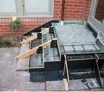 Concrete formwork for some small stairs